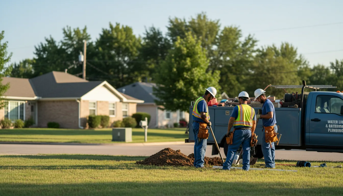 Residential water line and bathroom plumbing service in Middlebury, IN